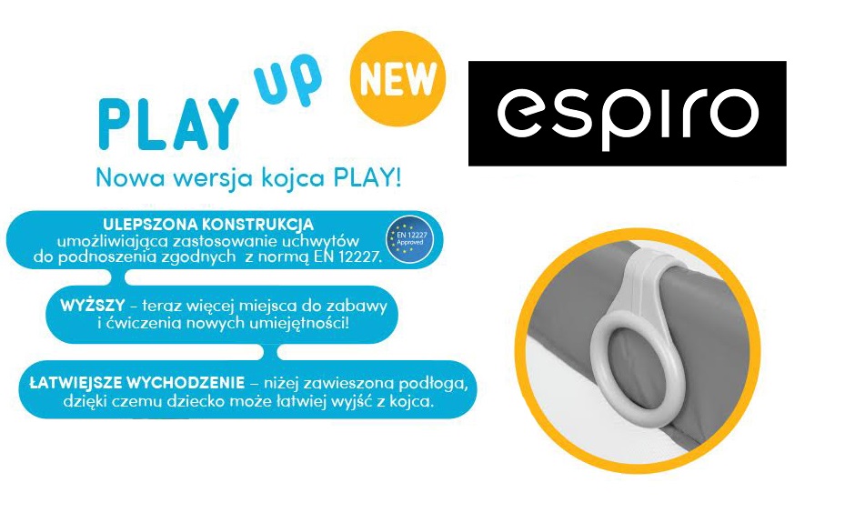 kojec, łóżeczko turystyczne, do nauki wstawania, uchwyty.